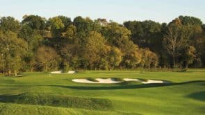 Golf hole at Blue Ridge Shadows Golf Club