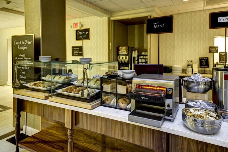 Embassy Suites breakfast in Williamsburg VA