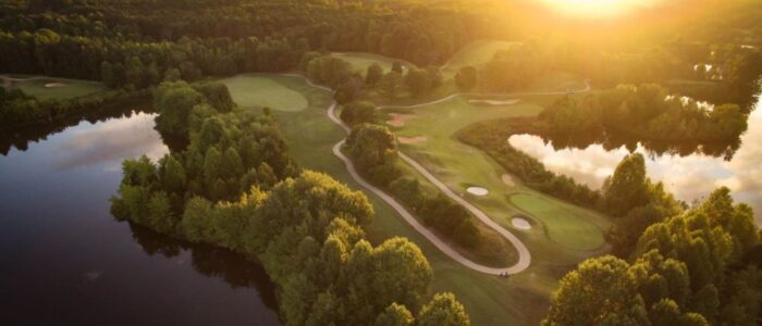 Aerial of the Gauntlet Golf Club in Fredericksburg