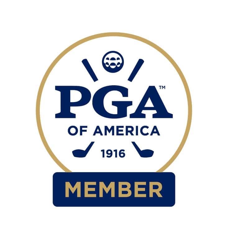 PGA icon logo with Chris Hartig name below and Golf Ambassador title