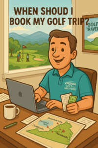 Group leader planning his golf buddies trip